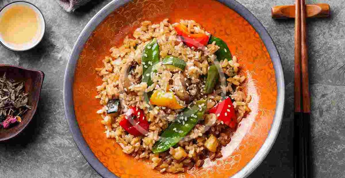 Rice with Vegetables and Mushrooms